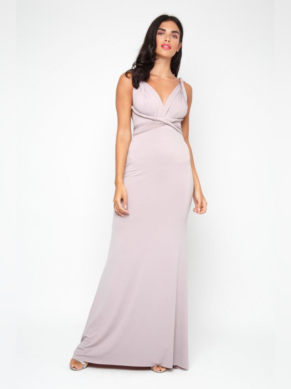 BRAND NEW women tnfc london multi way grey maxi dress size XS